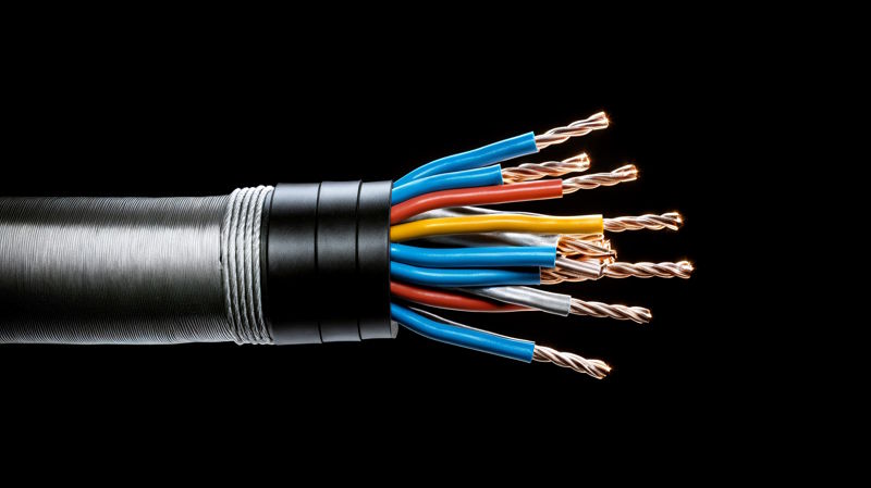 Electric wire cable structure. Electric wire cable structure