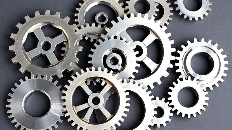 group of metal gears