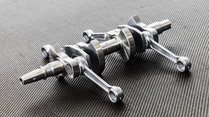 closeup crankshaft of the airplane engine closeup crankshaft of the airplane engine